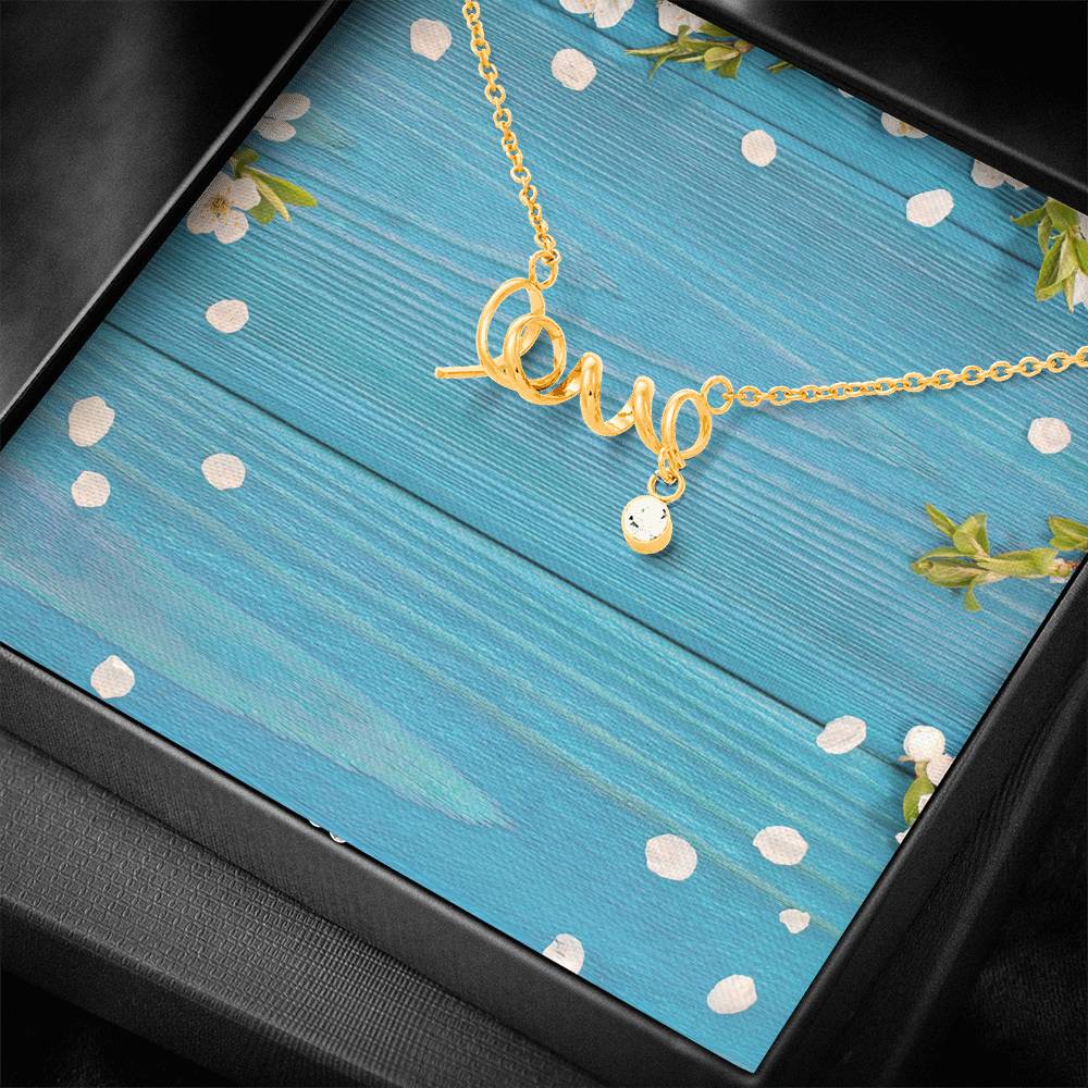 Scripted Love Necklace Example - Emavo Gift