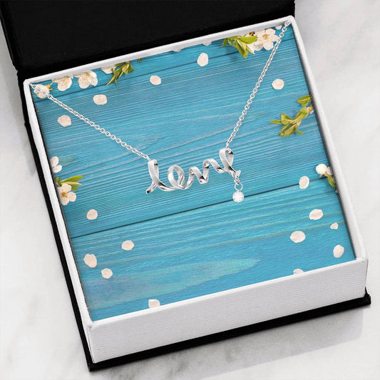 Scripted Love Necklace Example - Emavo Gift