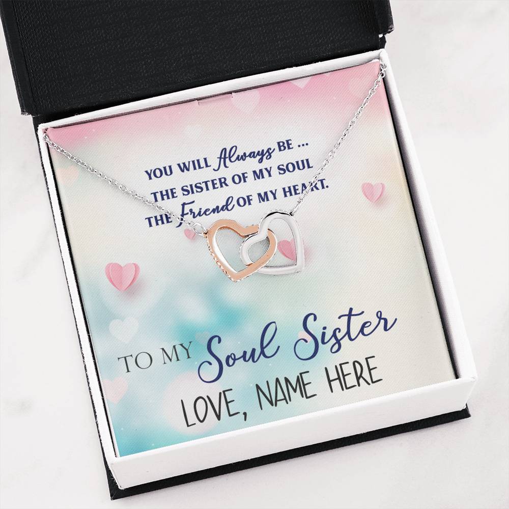 Soul Sister Interlocking Hearts Necklace - Emavo Gift
