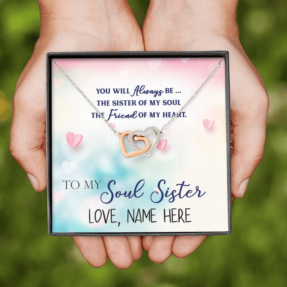 Soul Sister Interlocking Hearts Necklace - Emavo Gift