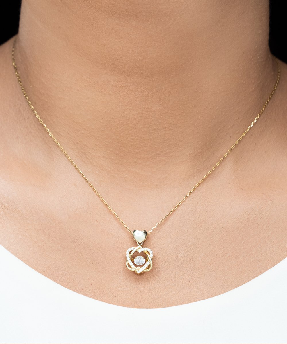 To Mom From Son Heart Knot Gold Necklace - Emavo Gift