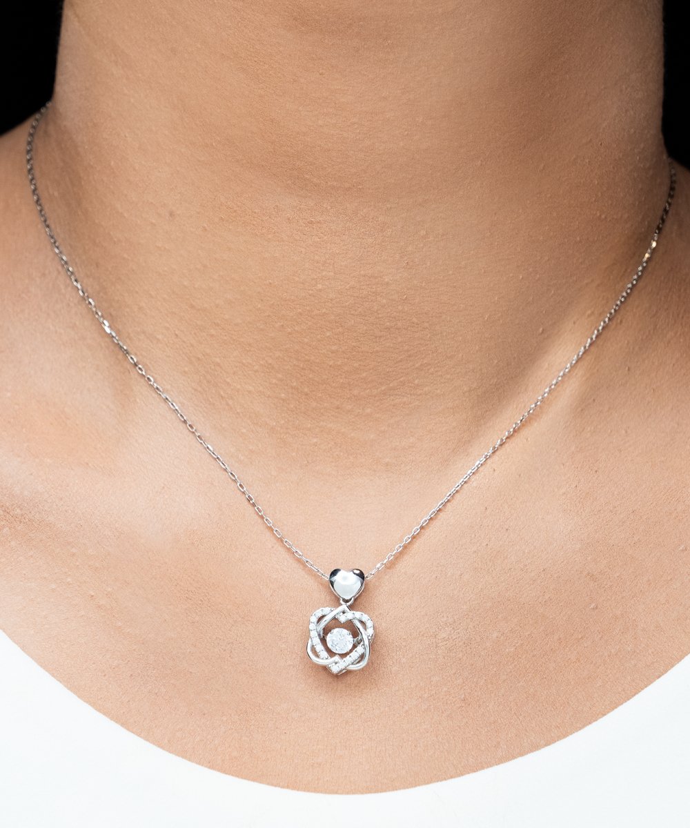 To My Granddaughter Heart Knot Necklace - Emavo Gift