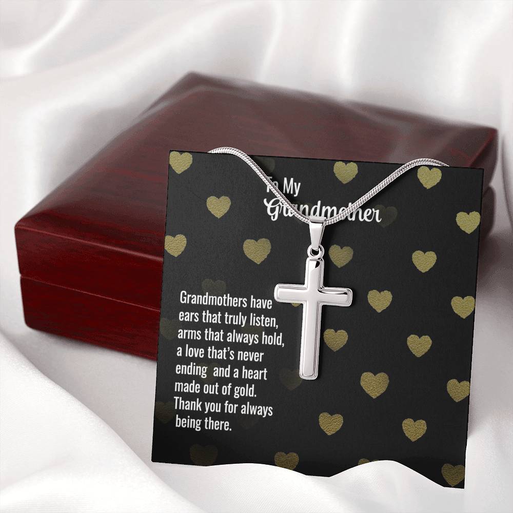 To My Grandmother Cross Necklace - Emavo Gift