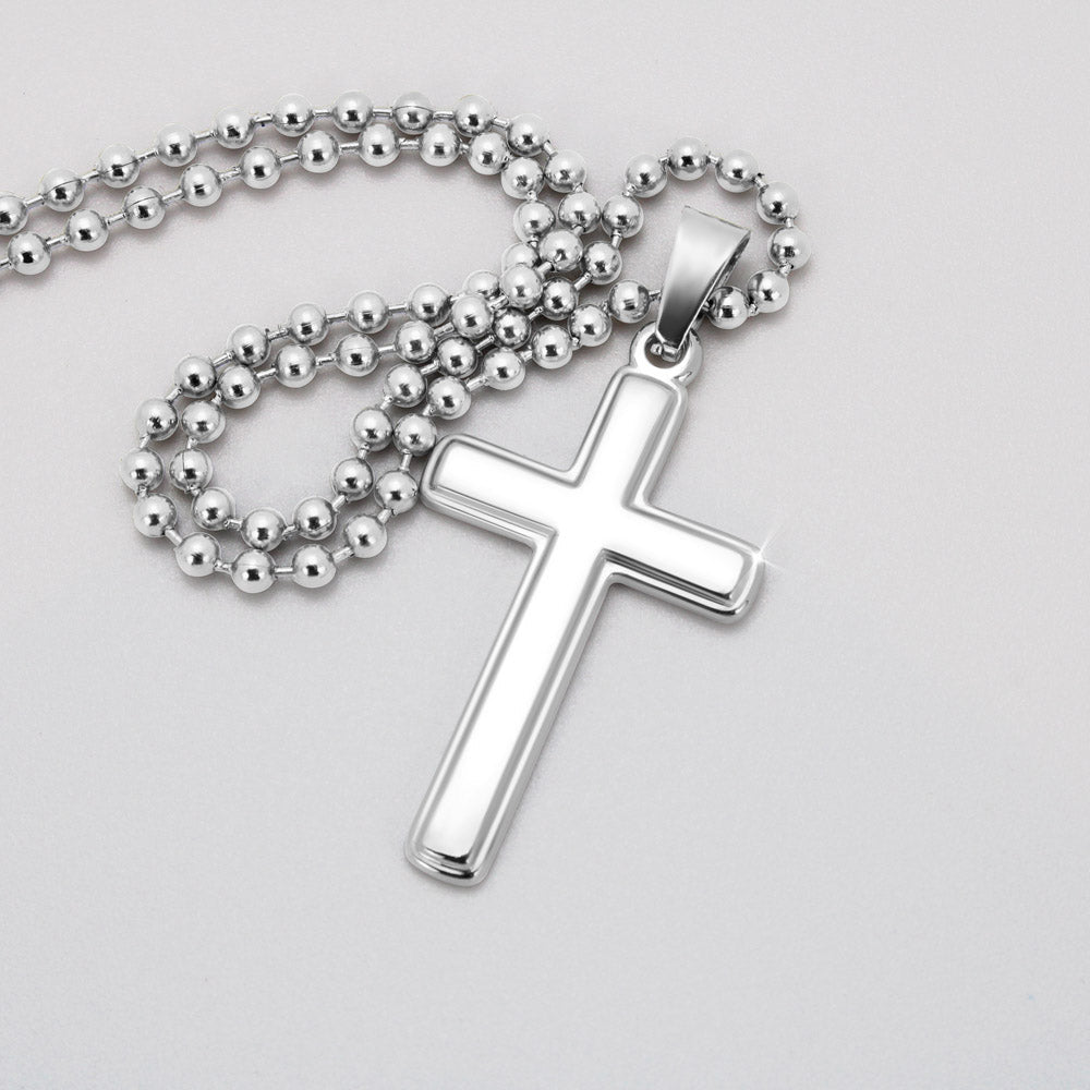 To My Son Cross Necklace - Be the Man I know You can Be - Emavo Gift