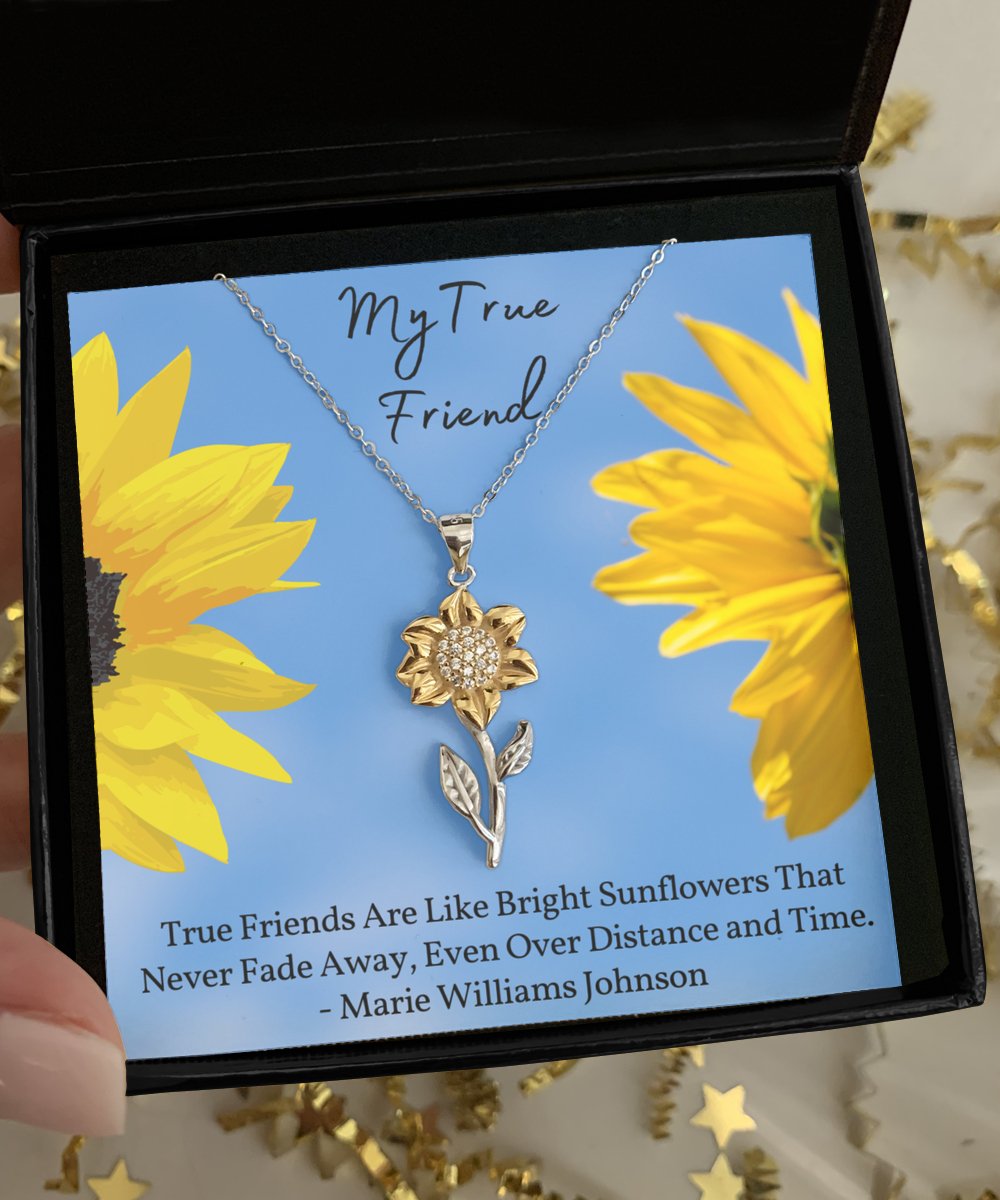 True Friend Sunflower Necklace - Emavo Gift