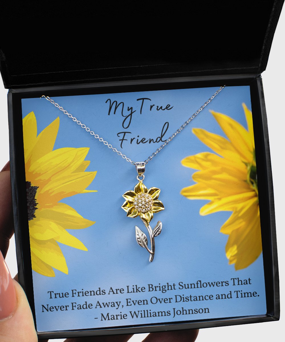 True Friend Sunflower Necklace - Emavo Gift