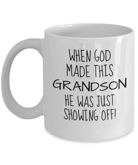 When God Made this Grandson Mug - Emavo Gift