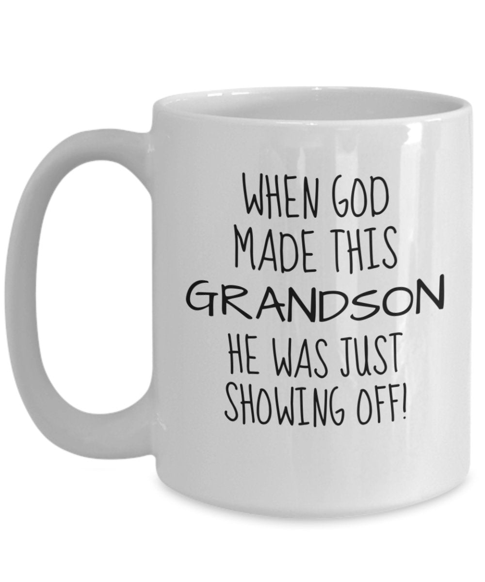 When God Made this Grandson Mug - Emavo Gift